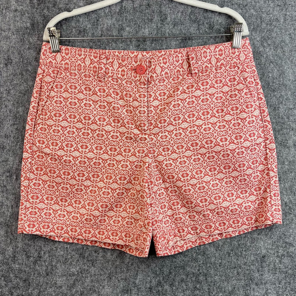Ann Taylor Loft Womens Shorts Pink White Size 8